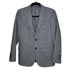 Cardeliano Boy's Gray Houndstooth Wool Blazer Buttons Pockets Party Formal 16S